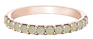 Rose Gold Opal Band.