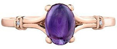 Rose Gold Amethyst, Diamond Ring.