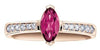 Rose Gold Pink Tourmaline, Diamond Ring.