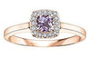 Rose Gold Amethyst, Diamond Ring.