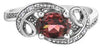 White Gold Rhodolite Garnet, Diamond Ring.