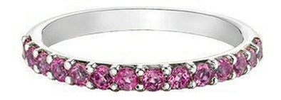 White Gold Pink Tourmaline Band.