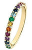 Yellow Gold Amethyst, Blue Sapphire, Blue Topaz, Citrine, Emerald, Ruby, Yellow Sapphire Band.