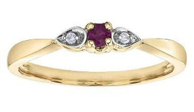 Yellow Gold Ruby, Diamond Ring.