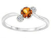 White Gold Citrine, Diamond Ring.