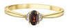 Yellow Gold Garnet, Diamond Ring.