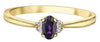 Yellow Gold Amethyst, Diamond Ring.