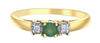 Yellow Gold Emerald, Diamond Ring.