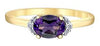 Yellow Gold Amethyst, Diamond Ring.