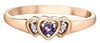 Rose Gold Amethyst, Diamond Ring.