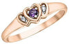 Rose Gold Amethyst, Diamond Ring.