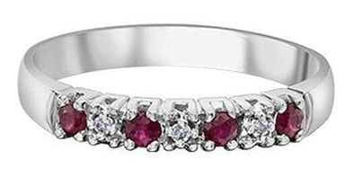 White Gold Diamond, Ruby Ring.