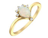 Yellow Gold Opal, Diamond Ring.