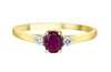 Yellow Gold Ruby, Diamond Ring.