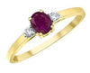 Yellow Gold Ruby, Diamond Ring.