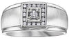 White Gold Diamond Mens Ring.