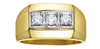 Yellow Gold Diamond Mens Ring.