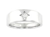 White Gold Diamond Mens Ring.