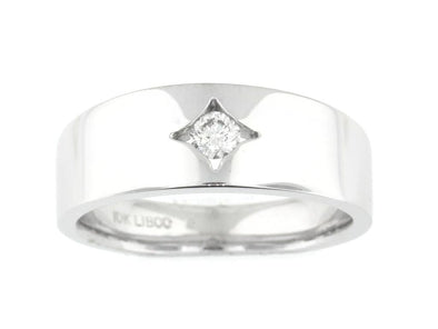 White Gold Diamond Mens Ring.