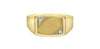 Yellow Gold Diamond Mens Ring.