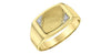 Yellow Gold Diamond Mens Ring.