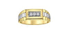 Yellow Gold Diamond Mens Ring.