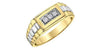 Yellow Gold Diamond Mens Ring.