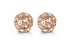 Yellow Gold Baby / Childrens Cubic Zirconia Peach Stud Earring