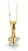 Yellow Gold Baby / Childrens Cubic Zirconia Butterfly Pendant Necklace.