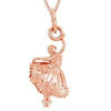 Rose Gold Baby / Childrens "Ballerina" Pendant Necklace.