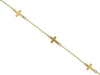 Yellow Gold Cross Link Bracelet. 6 1/4 Inches to 7 Inches