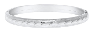 Sterling Silver Childrens / Baby Bangle. 4.5 Inches.