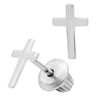 Sterling Silver Baby / Childrens Cross Stud Earrings.