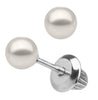 Sterling Silver Pearl Baby / Childrens Stud Earrings..