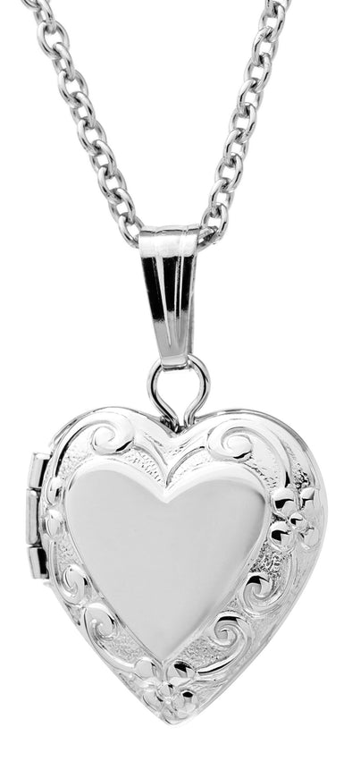 Sterling Silver Baby / Childrens Locket Heart Pendant Necklace..