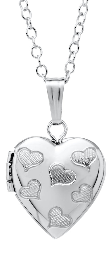 Sterling Silver Baby / Childrens Heart Locket Pendant Necklace..