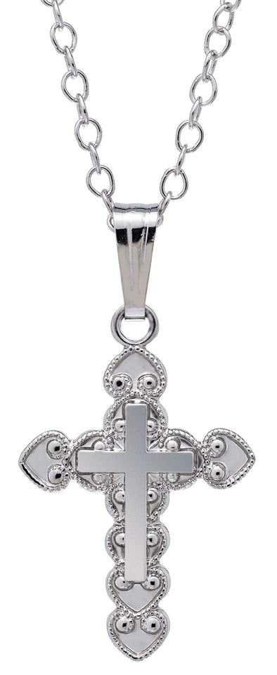 Sterling Silver Baby / Childrens Cross Pendant Necklace..