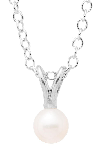 Sterling Silver Cultured Pearl Baby / Childrens Pendant Necklace..