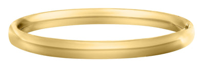 14K Yellow Gold Filled Baby / Childrens Bangle. 4.5 Inches. Gold-filled jewellery is created by bonding a thick layer of solid gold to a durable base metal - ensuring lasting beauty and wearability.