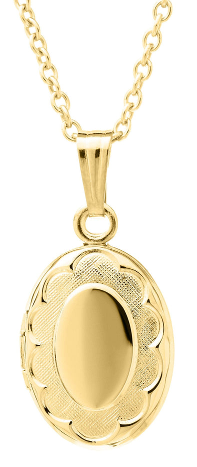 14K Yellow Gold Filled Baby / Childrens Locket Pendant Necklace.. Gold-filled jewellery is created by bonding a thick layer of solid gold to a durable base metal - ensuring lasting beauty and wearability.