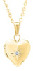 14K Yellow Gold Filled Diamond Baby / Childrens Locket Pendant Necklace.. Gold-filled jewellery is created by bonding a thick layer of solid gold to a durable base metal - ensuring lasting beauty and wearability.