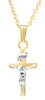 14K Yellow Gold Filled Baby / Childrens Crucifix Cross Pendant Necklace.. Gold-filled jewellery is created by bonding a thick layer of solid gold to a durable base metal - ensuring lasting beauty and wearability.