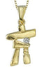 Yellow Gold Canadian Diamond "Inukshuk" Pendant Necklace.