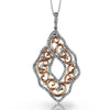 Rose Gold Diamond Pendant Necklace.