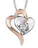 White Gold Diamond Heart Pendant Necklace.