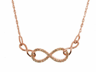 Rose Gold Chocolate Diamond Pendant Necklace.