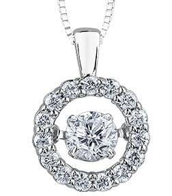 White Gold Diamond Circle Pendant