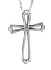 White Gold Diamond Cross Pendant Necklace.