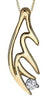 Yellow Gold Canadian Diamond "Antler" Pendant Necklace.