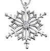 White Gold Canadian Diamond "Snowflake" Pendant Necklace.